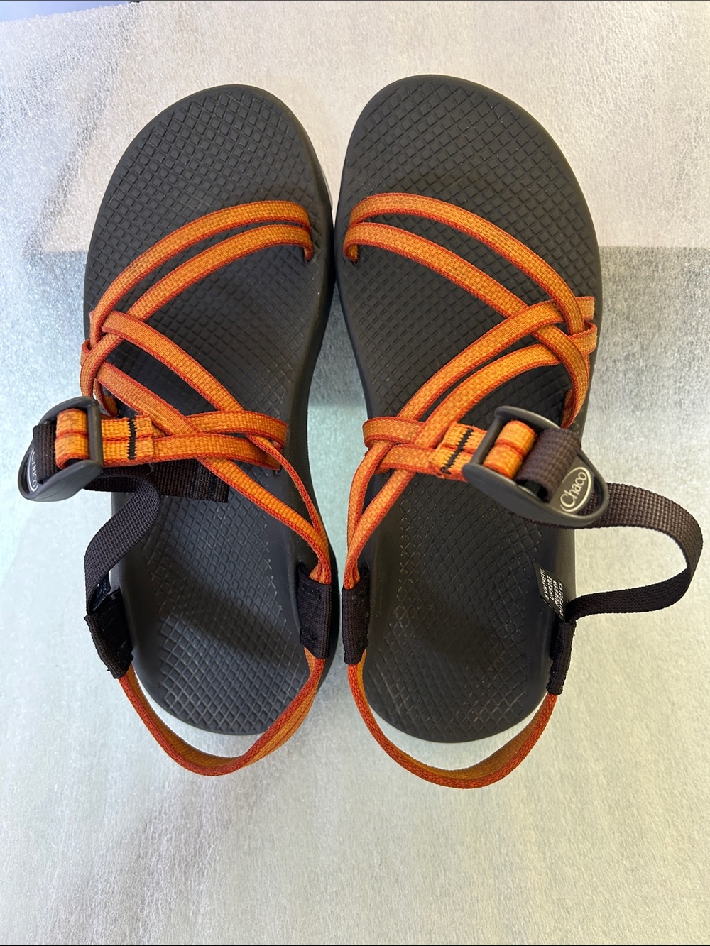 Chaco Orange and Black Z Sandals